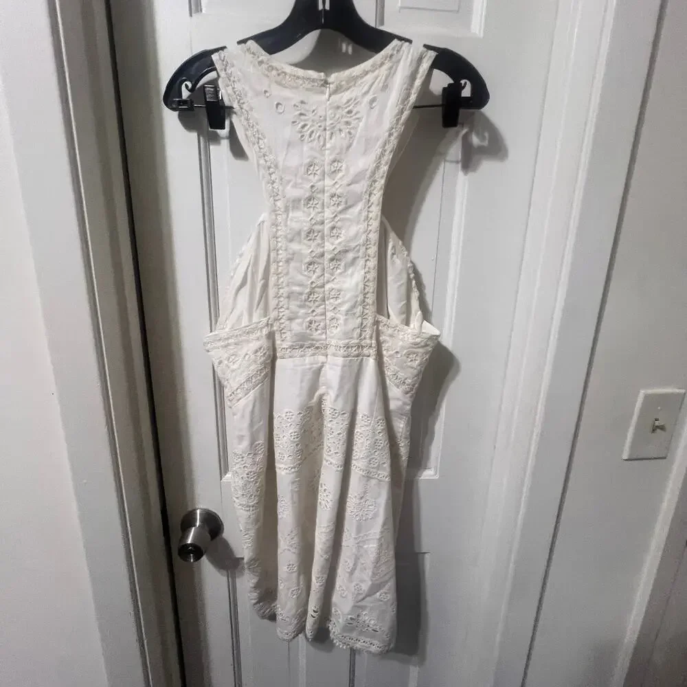 Anthropologie Maeve Eyelet Halter Dress Size 14 - Picture 7 of 7
